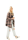 Stevie Mineral Washed Plaid Shirt