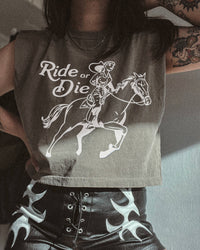 Ride or Die Muscle Tee - Cocoa
