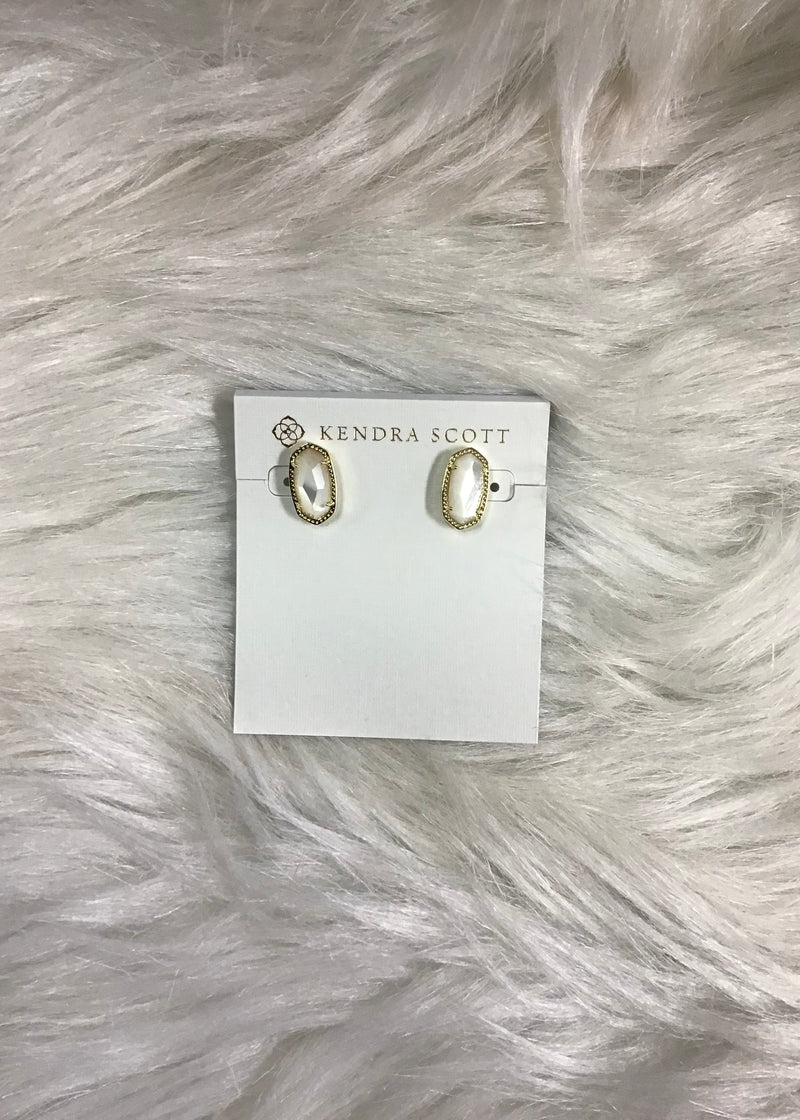 Ellie Earring Gold In Ivory Mother Of Pearl