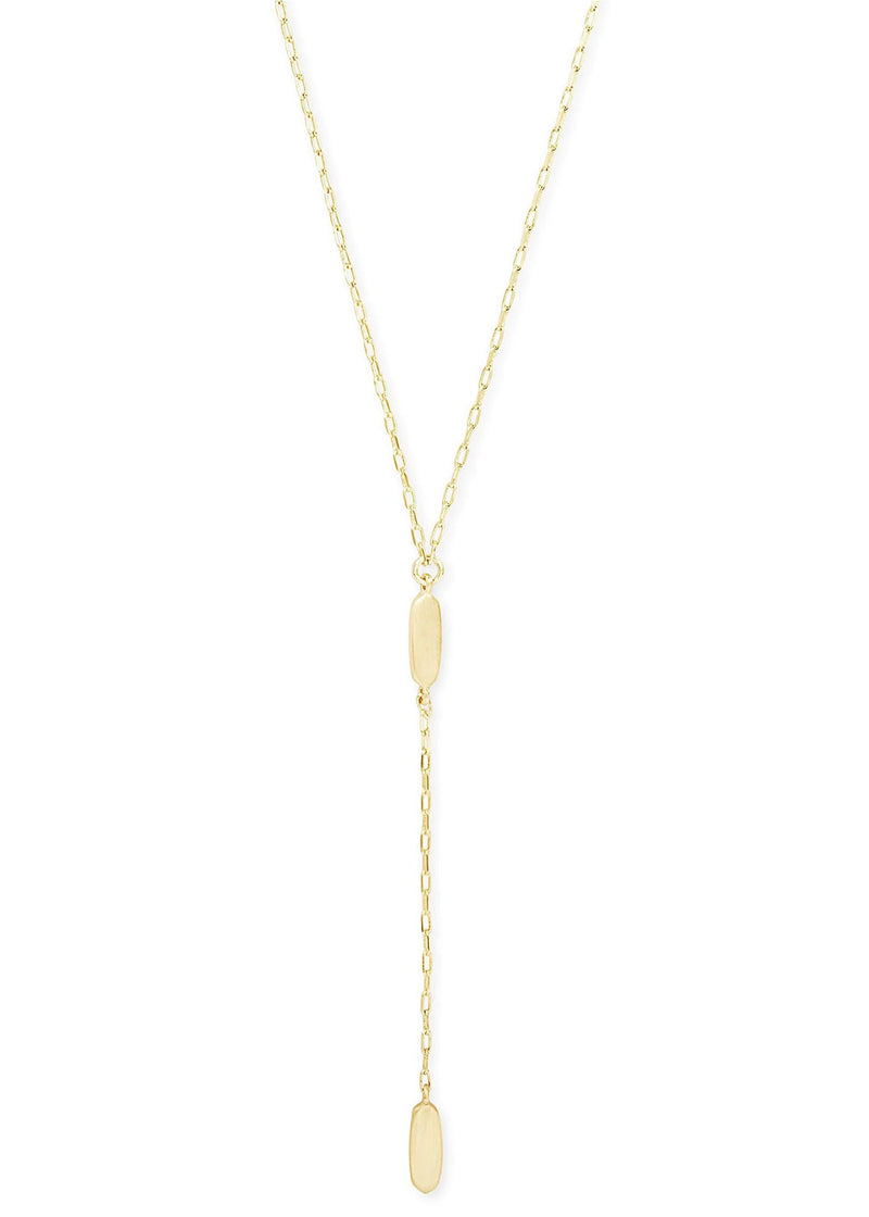 Fern Y Necklace In Gold