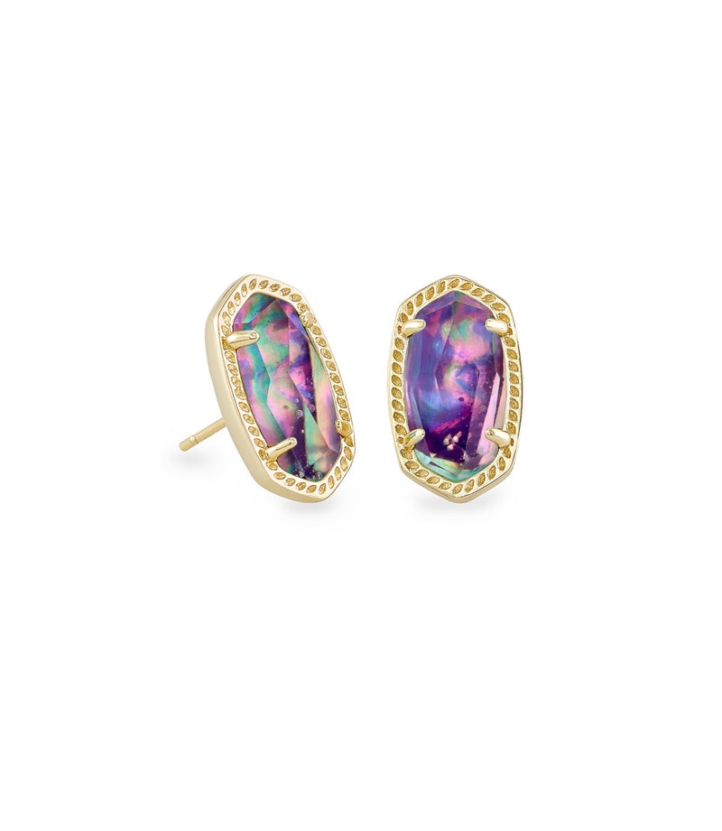 Ellie Earring Gold Lilac Abalone