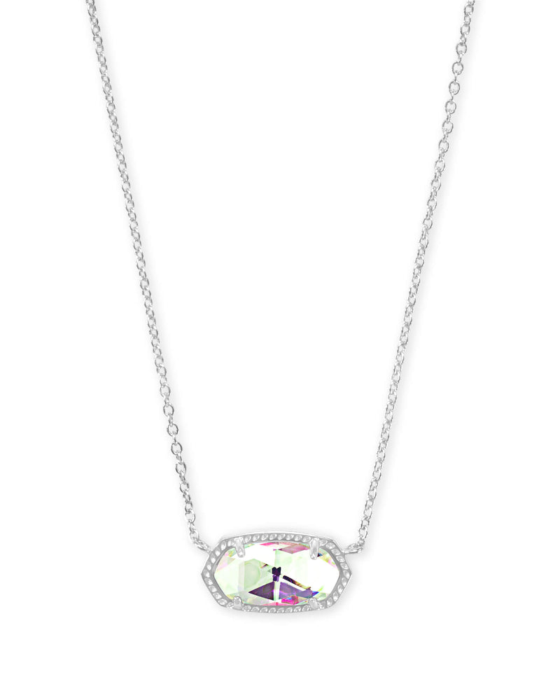Elisa Pendant Necklace Silver with Dichroic Glass